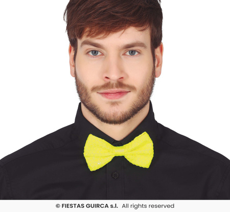 Neonowa żółta muszka cekinowa