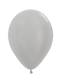 Balony Sempertex, Pearl Silver 10", 100 szt
