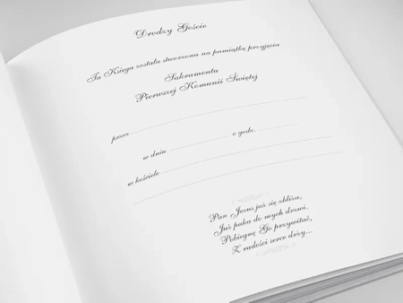 Księga Gości Komunijnych, 20,5 x 20,5cm