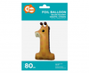 Balon foliowy Żyrafa - cyfra 1, 80 cm