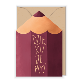 Kartka na Dzień Nauczyciela "Kredka"