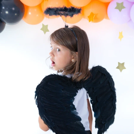 Opaska na głowę Aureola z piórek czarna