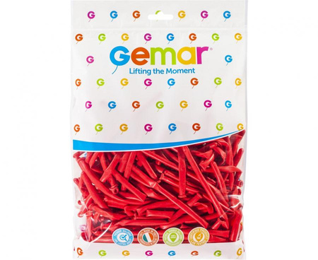 Balony D4 - Rurki włoskie czerwone 05/ 100 szt.