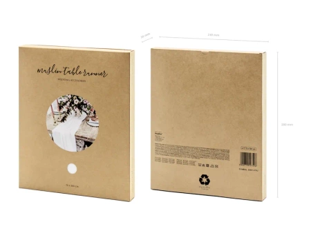 Bieżnik muślinowy, jasny kremowy, 0,70x5m