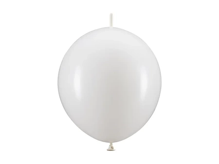Balony z łącznikiem, 33 cm, biały
