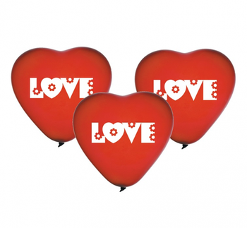 Balony Premium "Love", serca / 5 szt.