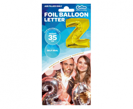Balon foliowy "Litera Z", złota, 35 cm