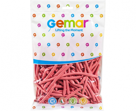 Balony D4 - Rurki włoskie różowe delikatne 73/ 100 szt. (macaron)