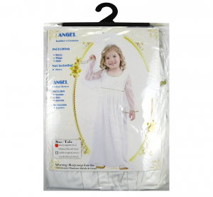 Strój dla dzieci Aniołek (sukienka długa, skrzydła), rozm. 92/104 cm