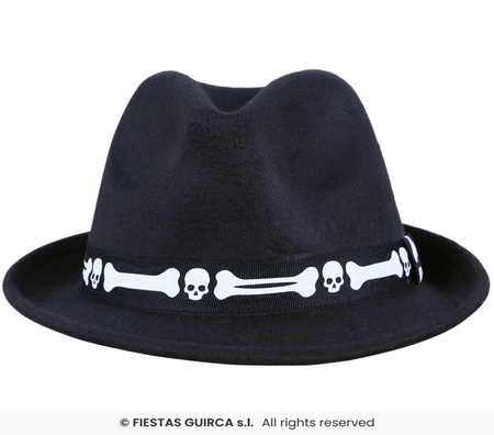 Kapelusz kości na Halloween
