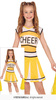 Strój dla dzieci żółta cheerleaderka US , rozm. 129-137 cm