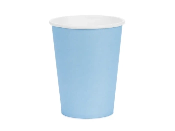 Kubeczki papierowe, jasny niebieski, 250ml