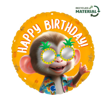 Balon foliowy Grabo 18'', Cool Monkey Birthday,