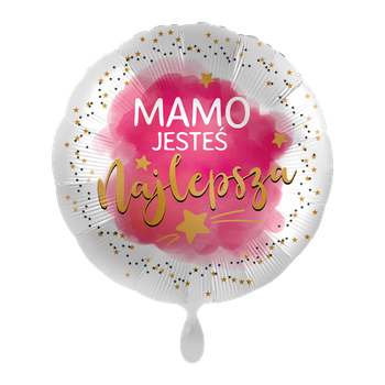 Balon foliowy 18" Mamo jesteś najlepsza - Mom you're the best