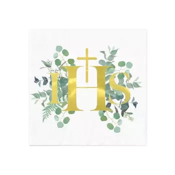 Serwetki komunijne IHS Eukaliptus 10szt.
