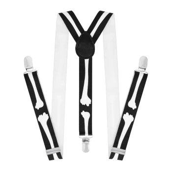 Szelki do spodni Kości czarno-białe 2,5cm