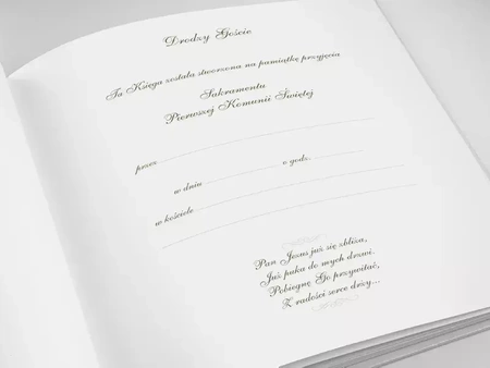 Księga Gości Komunijnych, 20,5 x 20,5cm