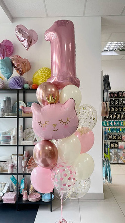 Balon Grabo 26''/66 cm Różowy Kotek