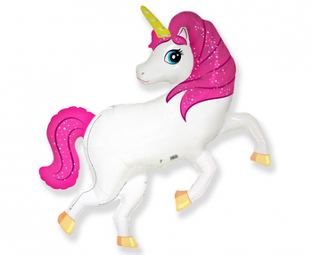 Balon foliowy 31 cale FX - Jednorożec różowy