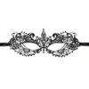 Maska wenecka Królowa Łabędzi koronkowa czarna 19,5x8cm
