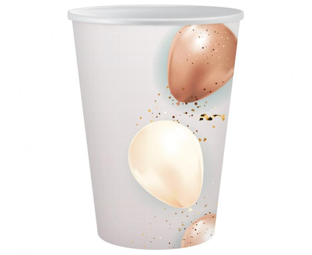 Kubeczki pap. Happy Birthday, 250 ml, 6 szt. BB