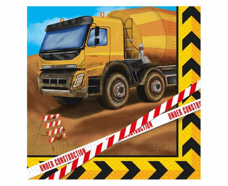 Serwetki papierowe Construction, 33x33 cm, 20 szt.