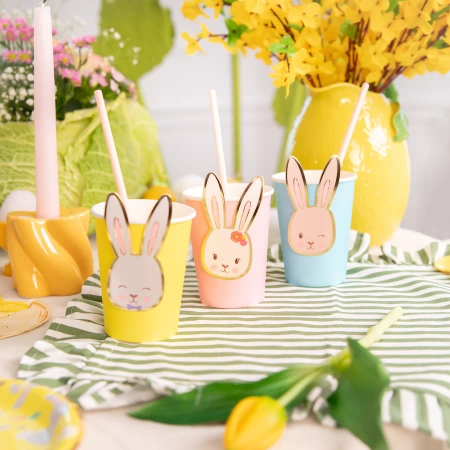 Kubek Wielkanoc zajączki 220 ml DIY mix 6 szt.