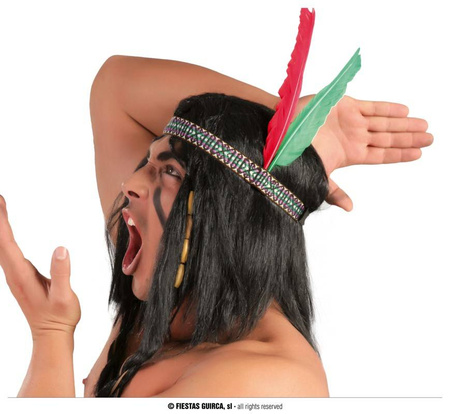 Opaska indianina z piórami