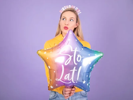 Balon foliowy Sto Lat!, 40cm, mix