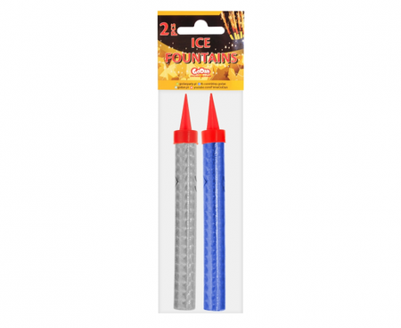 Fontanny party holograficzne srebrne - 12 cm/ 2 szt.