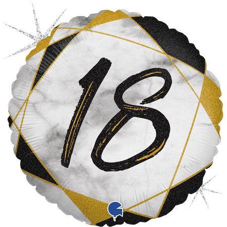 Balon Grabo 18" Marble Mate 18 Black