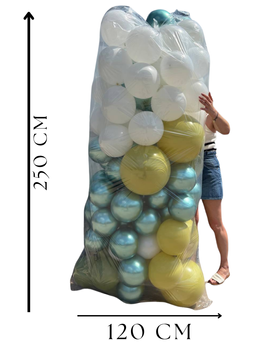 Duże worki do balonów, transparentne, 120cm x 250cm / 1 szt