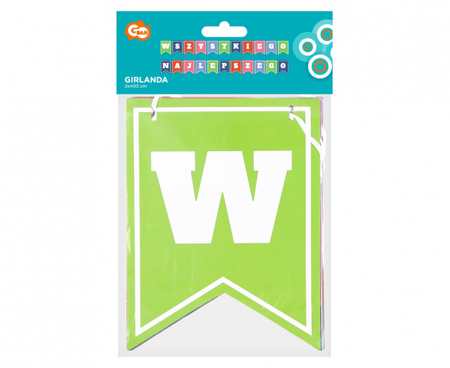 Girlanda Wszystkiego Najlepszego, flagi, 2x400 cm