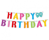 Girlanda papierowa Happy Birthday, kolorowa, 160x14 cm