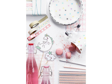 Talerzyki Jednorożec - Gwiazdki, 18 cm