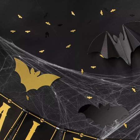 Konfetti foliowe Halloween Nietoperze złoto-czarne 15g