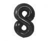 Balon foliowy B&C, cyfra 8, matowa czarna, 85 cm