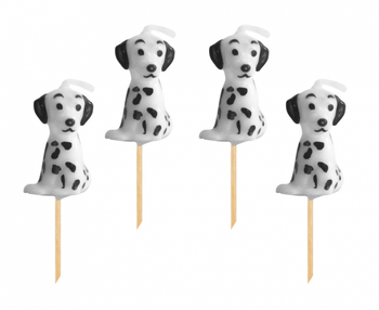 Świeczki pikery Dalmatyńczyki, 4 szt.