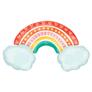 Balon foliowy Retro Rainbow 93 cm x 55 cm