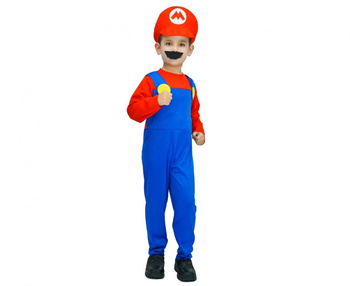 Zestaw dla dzieci Czerwony hydraulik (czapka, kombinezon), rozm. 130/140 cm