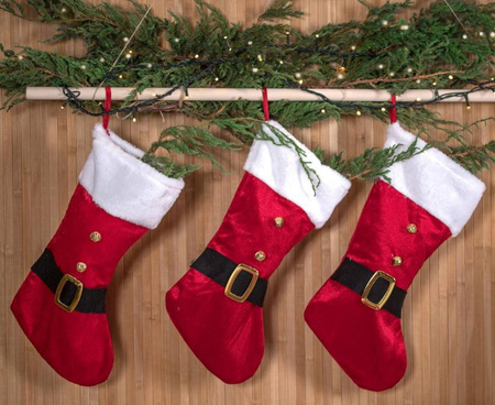 Skarpeta świąteczna z dzwoneczkami, rozm. 51 cm