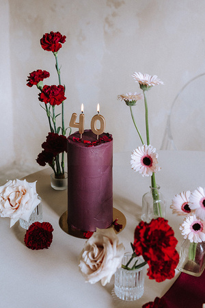 Świeczka urodzinowa Cyferka 2, 4.5 cm, złoty