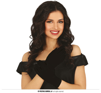 Rękawiczki czarne, krótkie 20 cm