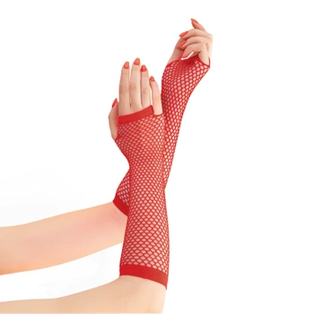 Rękawiczki z siatki bez palców czerwone 24cm