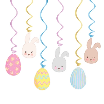 Świderki Wielkanoc Jajka i Króliki 6 szt.