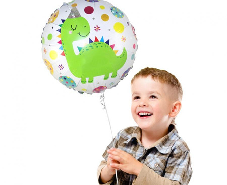 Balon foliowy Dinozaur w czapeczce, 18"