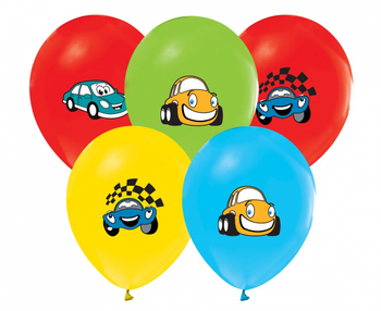 Balony Samochody (z kreskówek), 12"/ 5 szt.