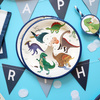 Talerzyki papierowe Happy Dinosaur 8 szt, 18 cm