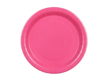 Talerzyki papierowe, ciemny różowy, 23cm