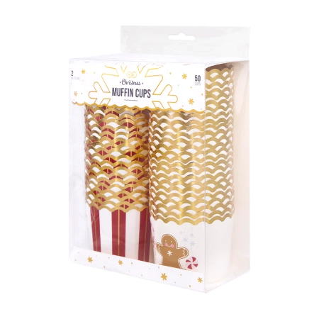 Papilotki do babeczek Boże Narodzenie Ciastek 50szt.